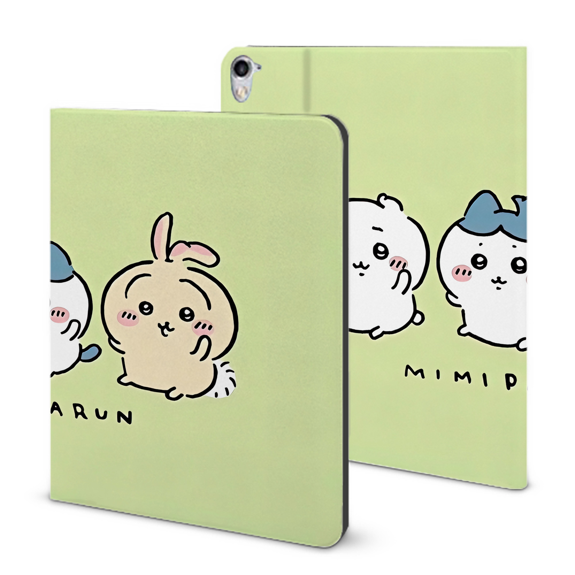 （画像用） ちいかわ Chii-kawa IPad ケース ブック型 PUレザー TPU 耐衝撃 軽量 薄型 ペン収納なし 全面保護 IPad 各モデル対応